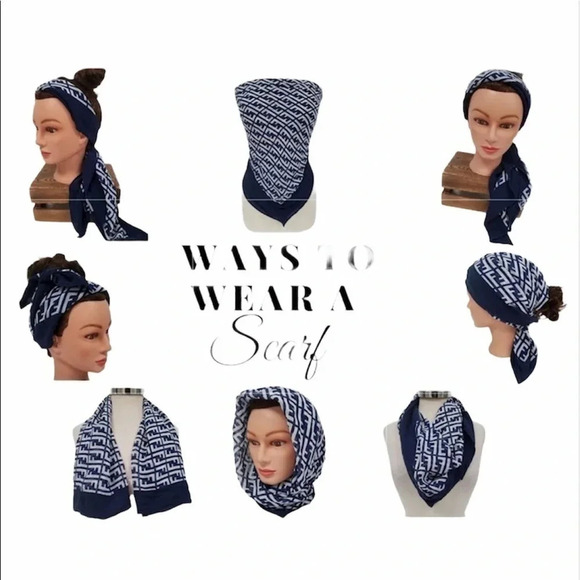 Vintage Burberry 100% Silk Scarf 33x34 - Picture 8 of 8